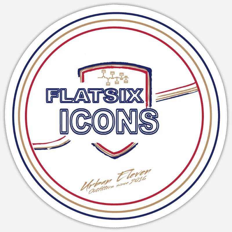 Flat SIX Icon Sticker Größe S (10 x 10 cm)