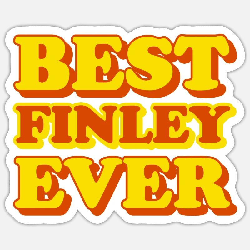 Finley First Name Funny Gift Sticker size S (10 x 10 cm)