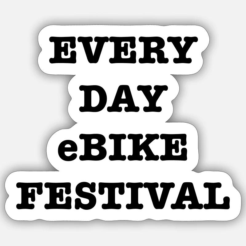 EveryDayeBikeFestival - Sticker size S (10 x 10 cm) - white matte