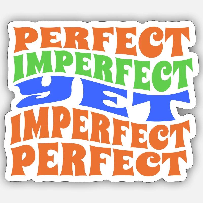 PerfectImperfectVector - Sticker size S (10 x 10 cm) - white matte