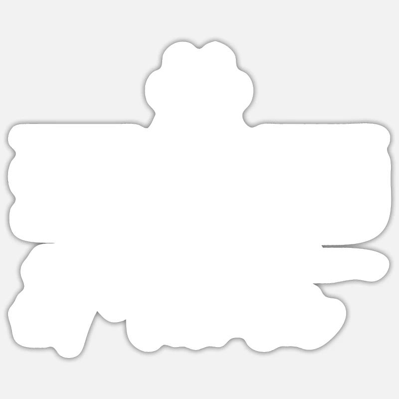 Shih Tzu Mama - Sticker taille S (10 x 10 cm) - blanc mat