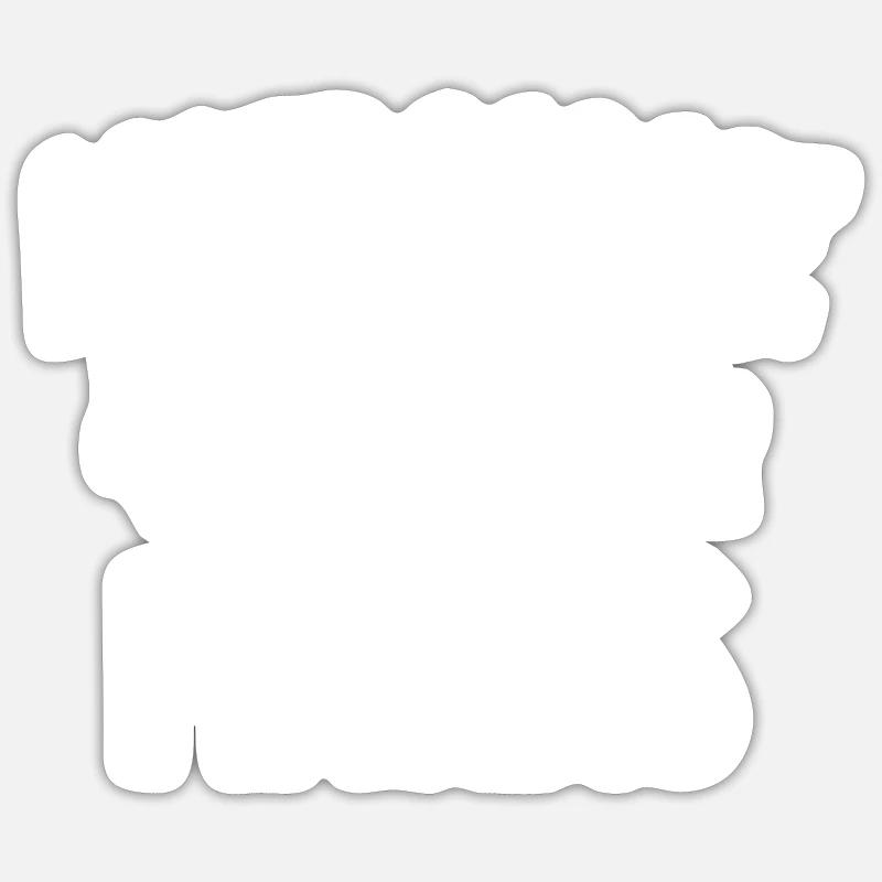 allergique aux matins - Sticker taille S (10 x 10 cm) - blanc mat