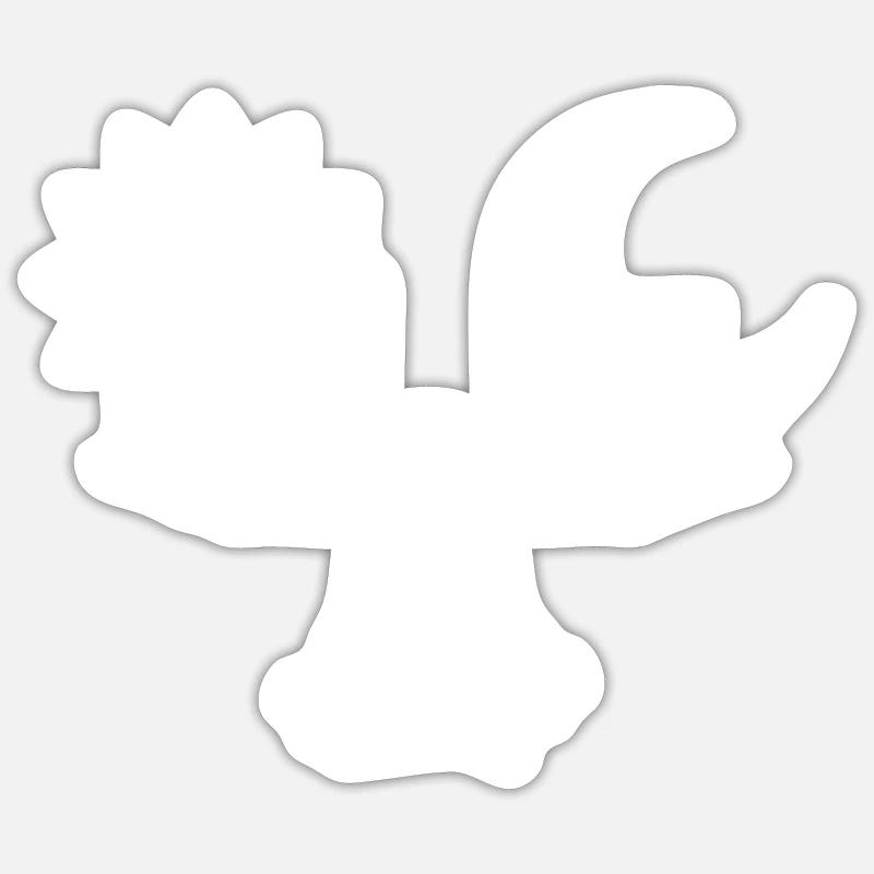 Sun and Moon - Sticker size S (10 x 10 cm) - white matte