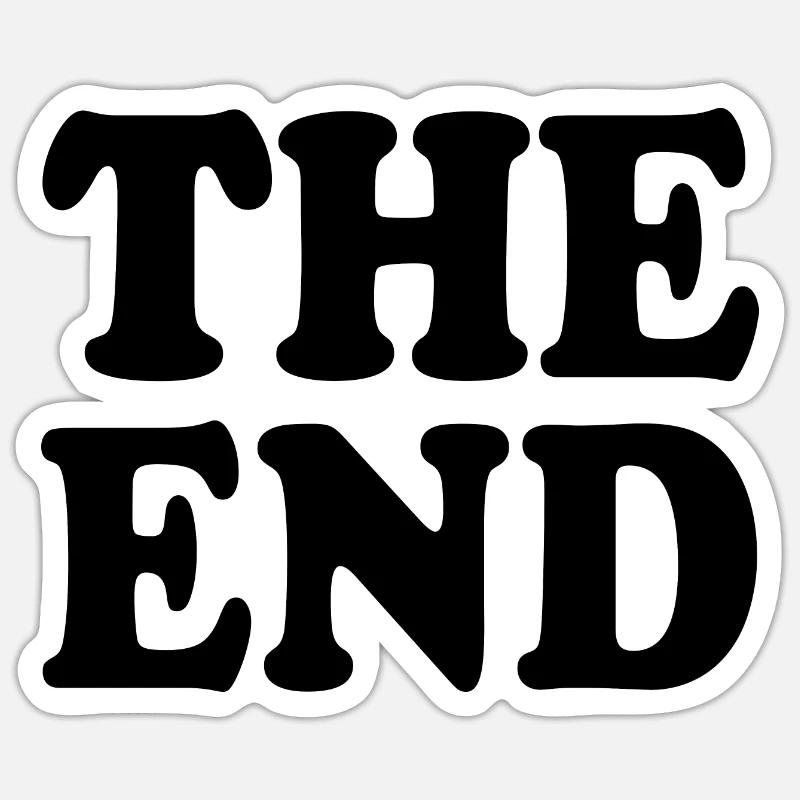 The end - Sticker taille S (10 x 10 cm) - blanc mat