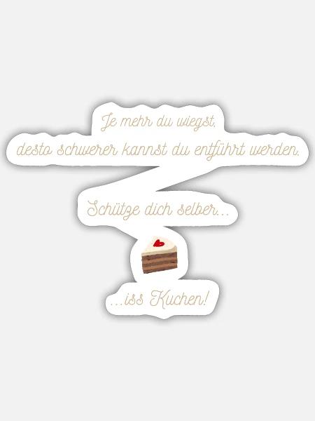 Cake Comedy - Sticker Größe S (10 x 10 cm) - Mattweiß
