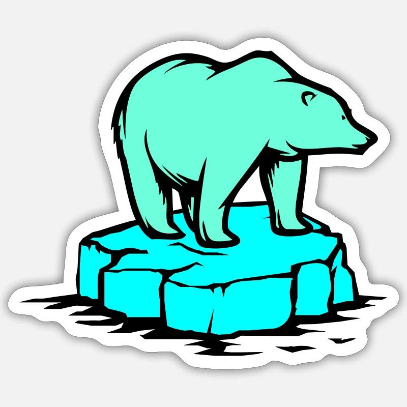 polar bear Sticker size S (10 x 10 cm)