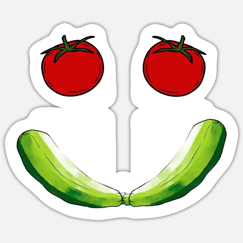 Tomates Smile Sticker taille S (10 x 10 cm)