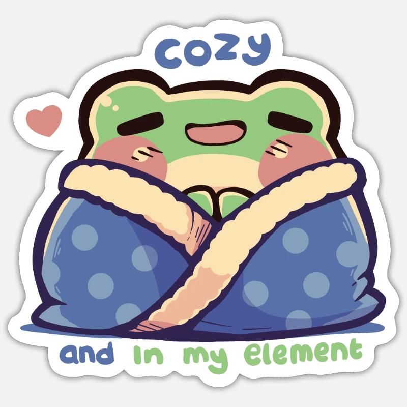 Confortable et dans mon élément Sticker taille S (10 x 10 cm)