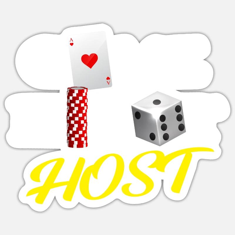 Game night host - Sticker size S (10 x 10 cm) - white matte