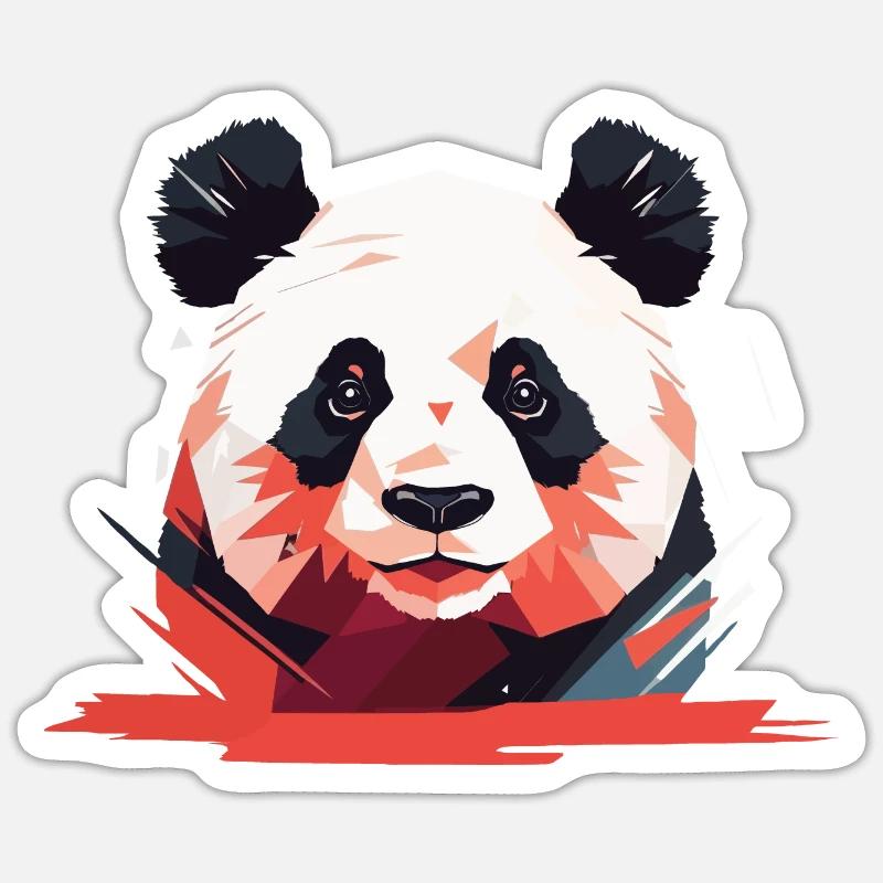 Urban Panda Poly Art Panda Bear Polygons Design Sticker size S (10 x 10 cm)