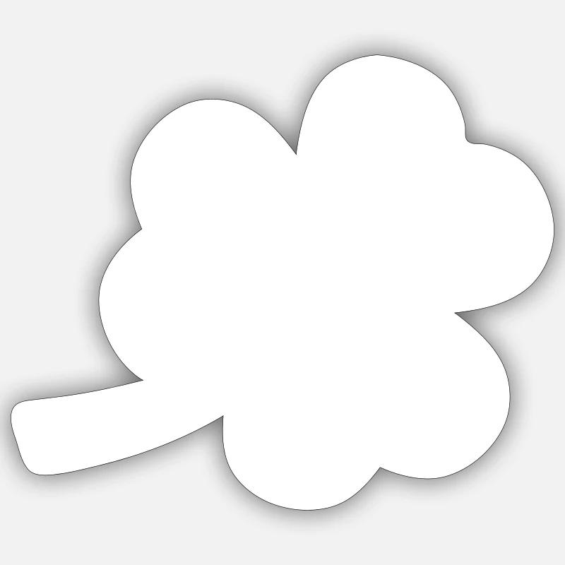 three-leaf clover - Sticker size S (10 x 10 cm) - white matte