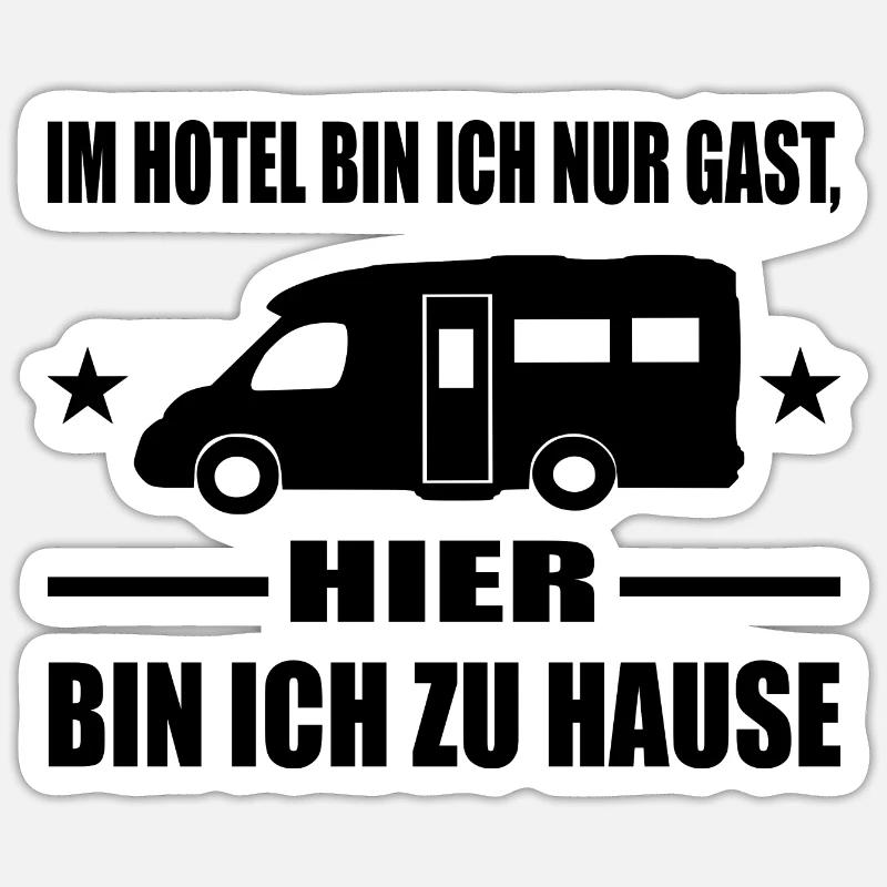 Camping - Sticker Größe S (10 x 10 cm) - Mattweiß