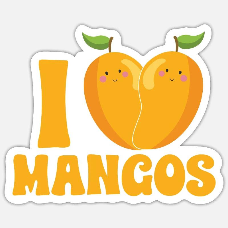 Mango Frucht Mango Sticker Größe S (10 x 10 cm)