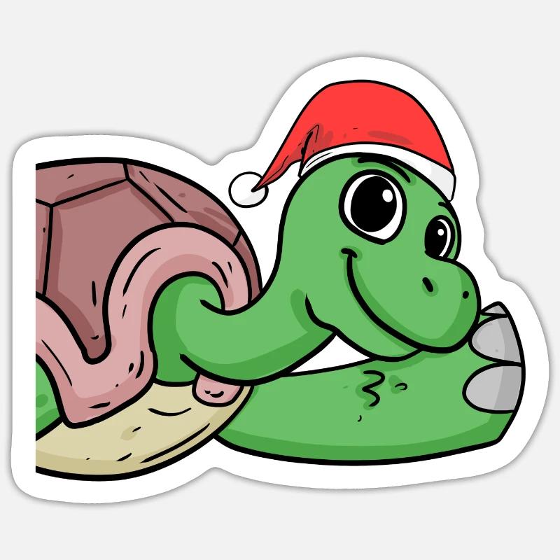 Turtle - Sticker size S (10 x 10 cm) - white matte