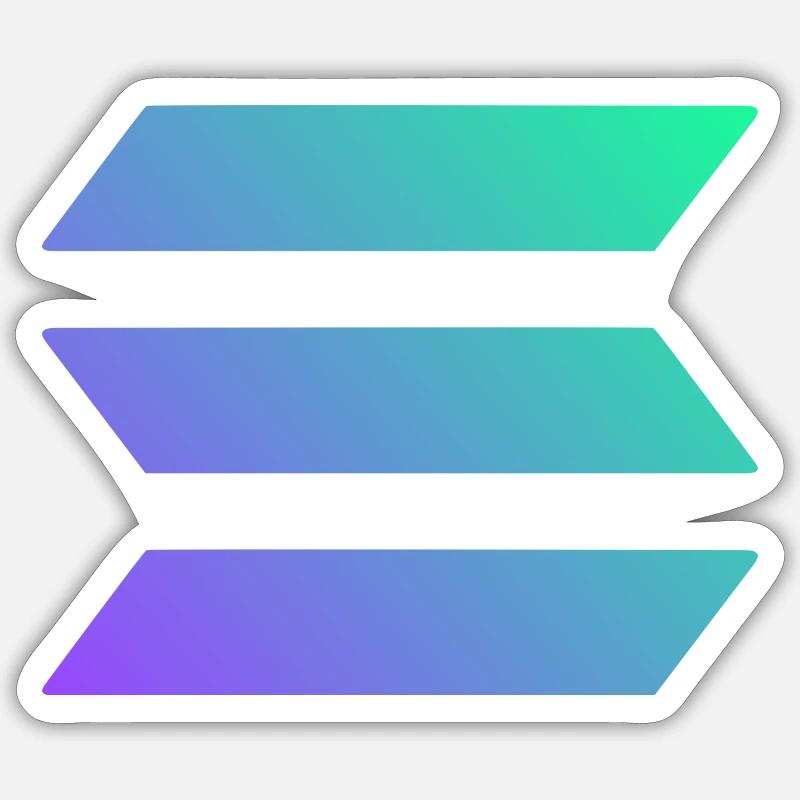 Sol4n4, SOL - Sticker Größe S (10 x 10 cm) - Mattweiß