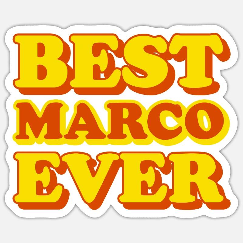 Marco first name funny gift Sticker size S (10 x 10 cm)