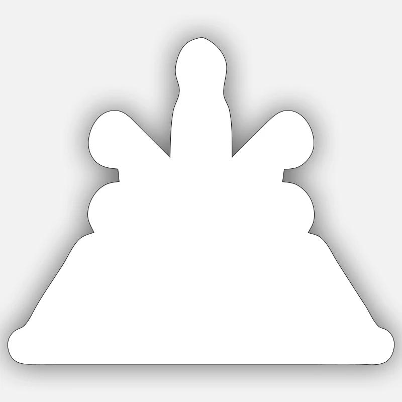 Muster 1 Weiß - Sticker Größe S (10 x 10 cm) - Mattweiß