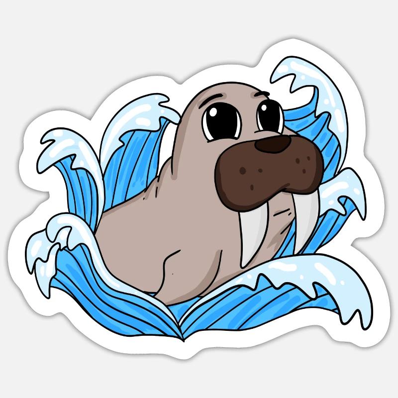 Sceau de morse Sticker taille S (10 x 10 cm)