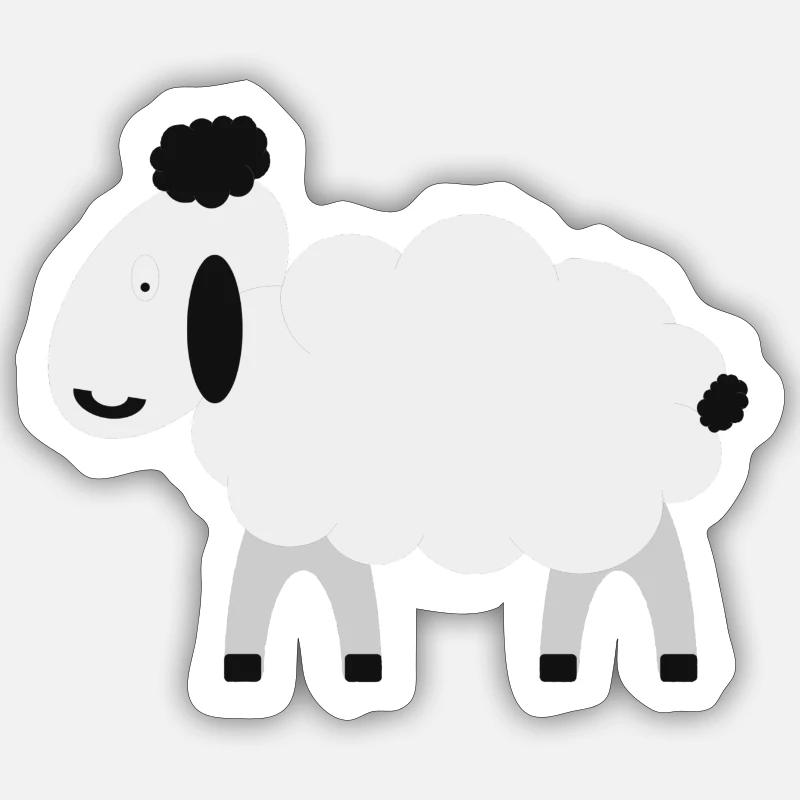 sheep - Sticker size S (10 x 10 cm) - white matte