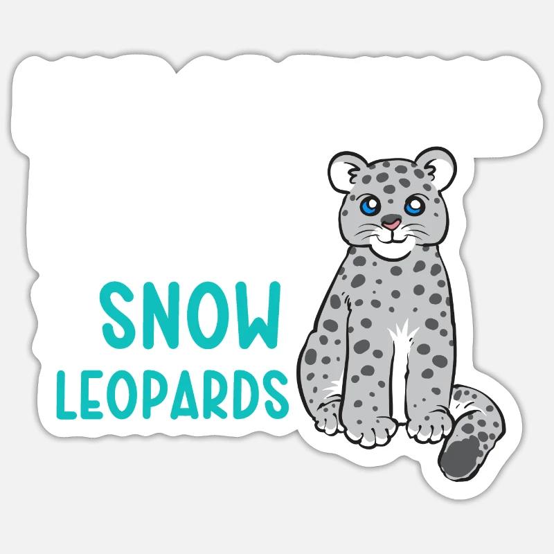 Schneeleopard Sticker Größe S (10 x 10 cm)