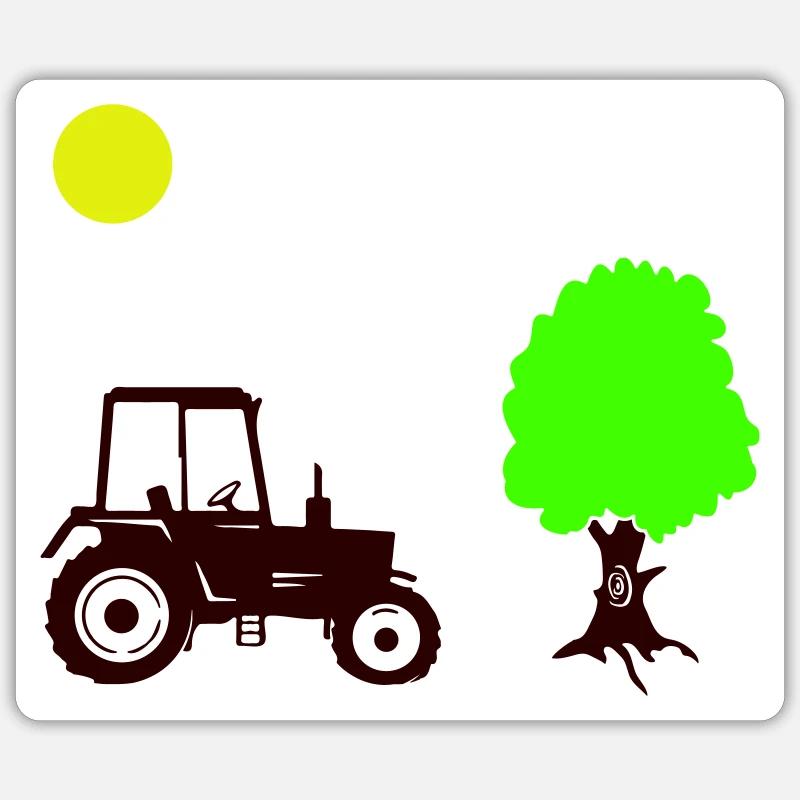 Tractor 1 - Sticker size S (10 x 10 cm) - white matte