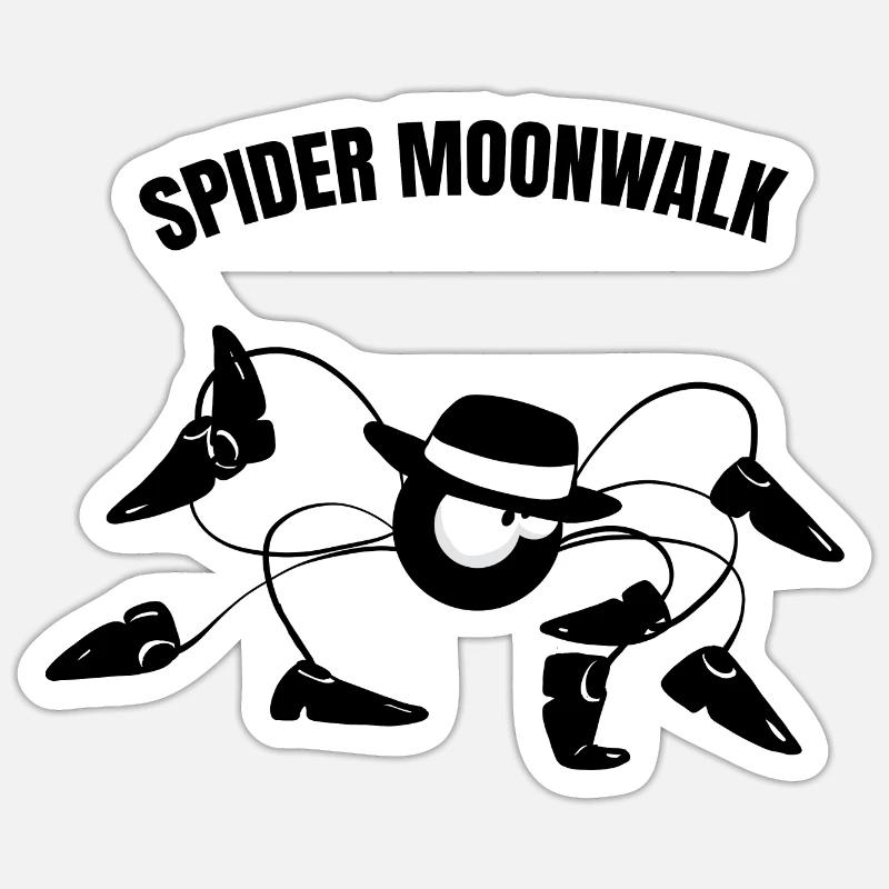 Beth the Spider - Der Moonwalk (Textversion) Sticker Größe S (10 x 10 cm)