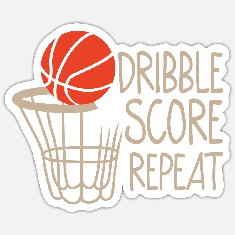 Dribble Score Repeat 4 Sticker size S (10 x 10 cm)