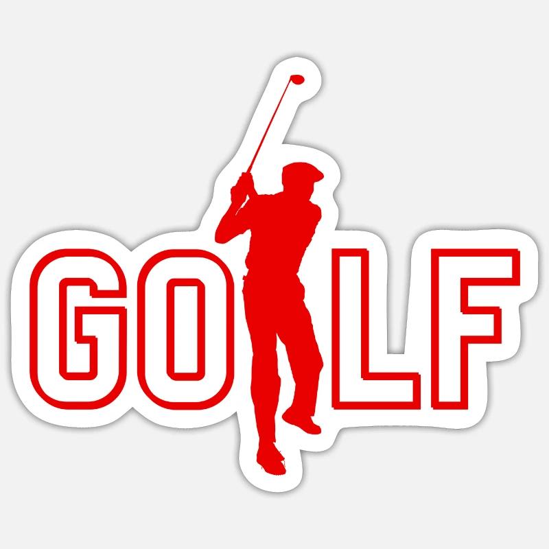 Golf - Golf Geschenkidee - Sticker Größe S (10 x 10 cm) - Mattweiß
