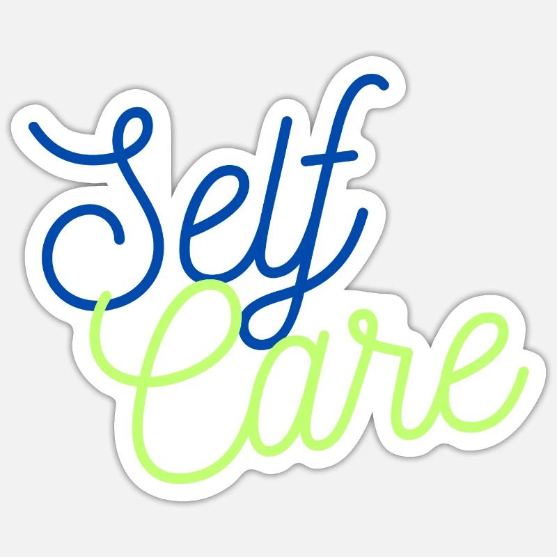 SelfCare - Sticker Größe S (10 x 10 cm) - Mattweiß