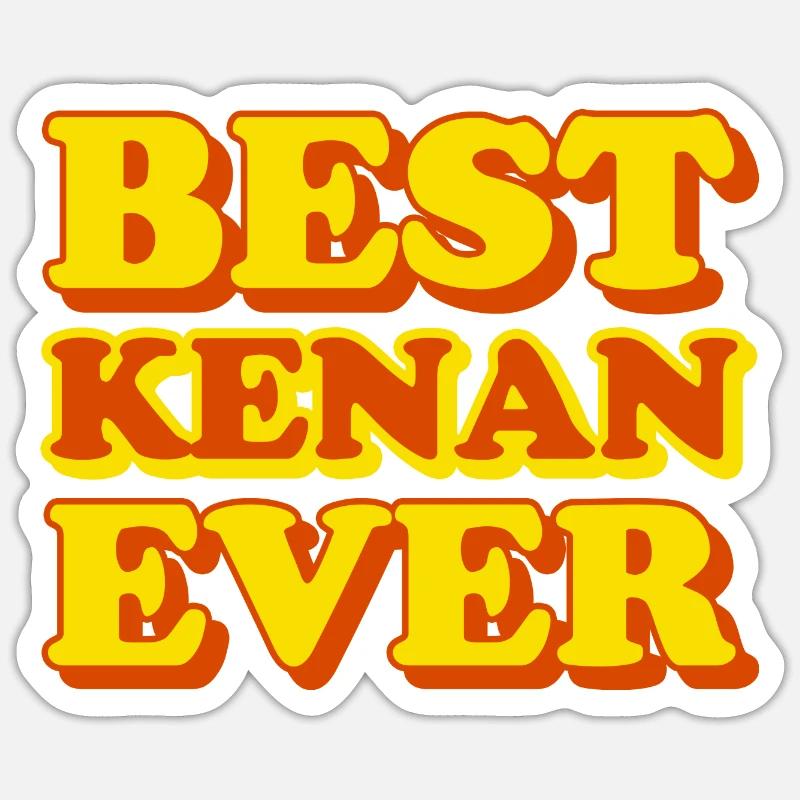 Kenan First Name, Funny Gift - Sticker size S (10 x 10 cm) - white matte