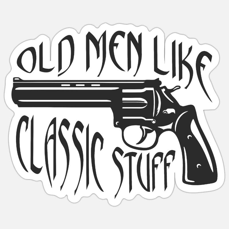 Revolver classique Old Men, Colt Python Peacemaker Sticker taille S (10 x 10 cm)