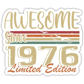 Legends Were Born In 1976 Vintage 1976 - Sticker size S (10 x 10 cm) - white matte - Front