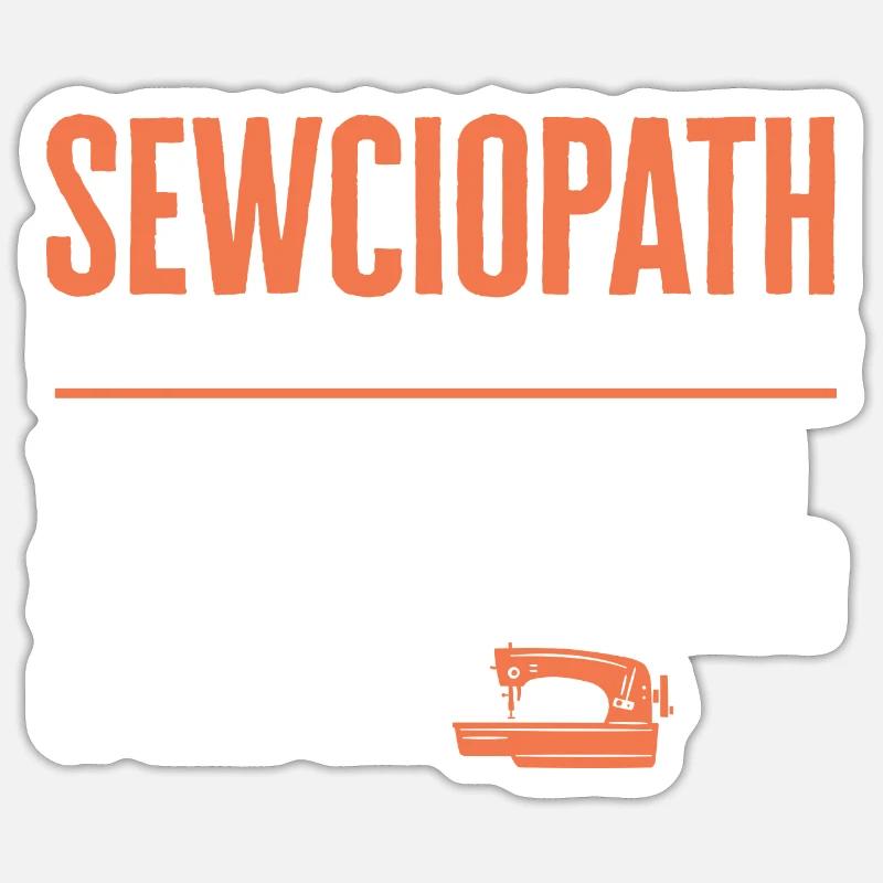 Sewing Machine Seamstress Tailoring Sewing Sticker size S (10 x 10 cm)