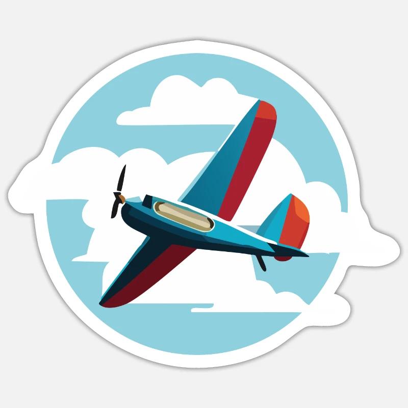 Nuage bleu bleu Sticker taille S (10 x 10 cm)