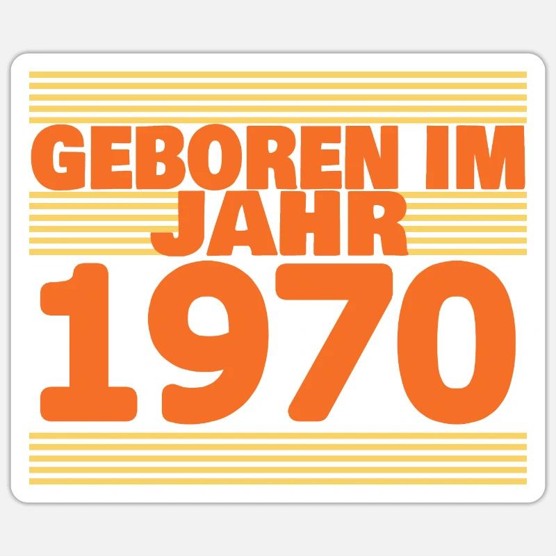 im 1970 - Sticker Größe S (10 x 10 cm) - Mattweiß
