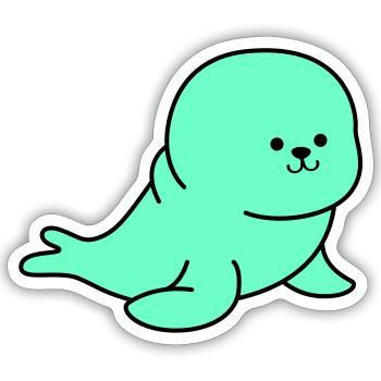 seal - Sticker size S (10 x 10 cm) - white matte - Front