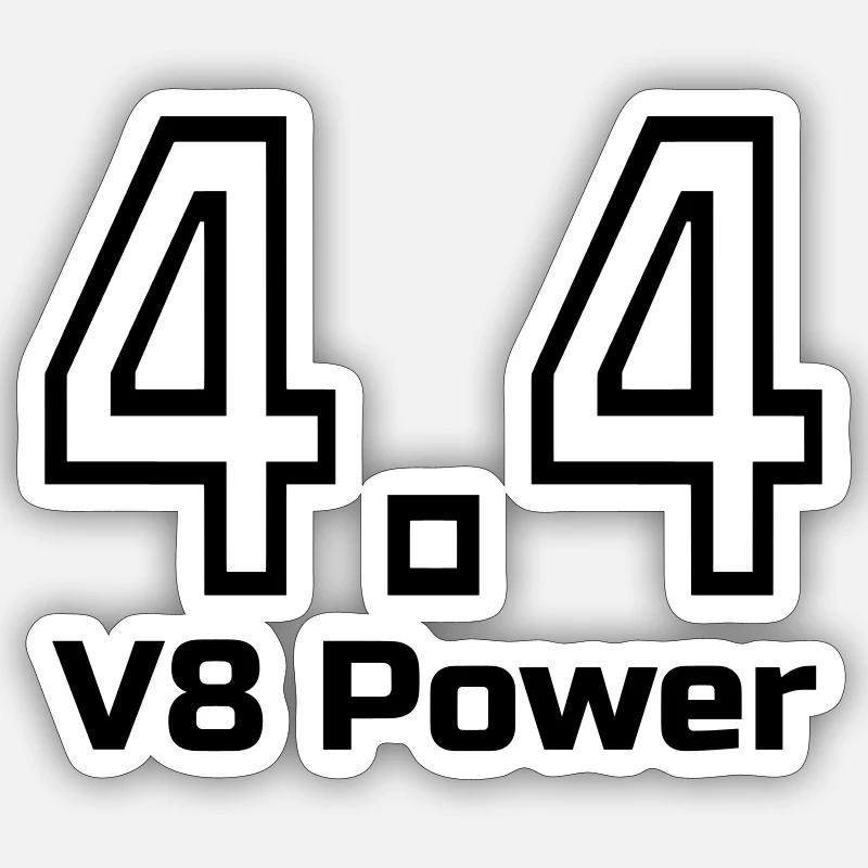4.4 V8 Power Sticker size S (10 x 10 cm)