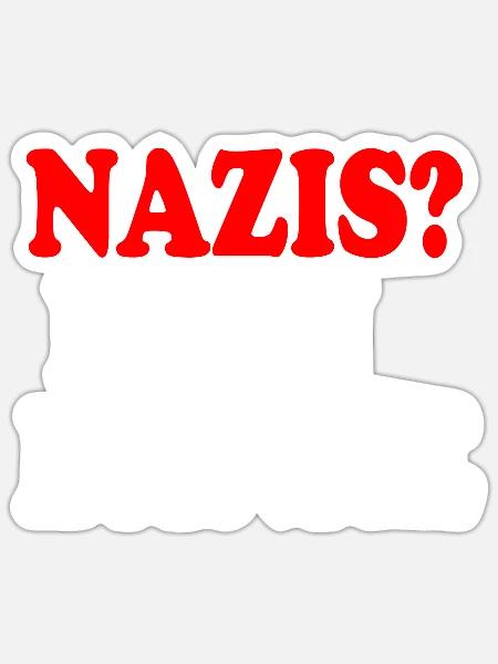 Nazis nein danke - Sticker Größe S (10 x 10 cm) - Mattweiß