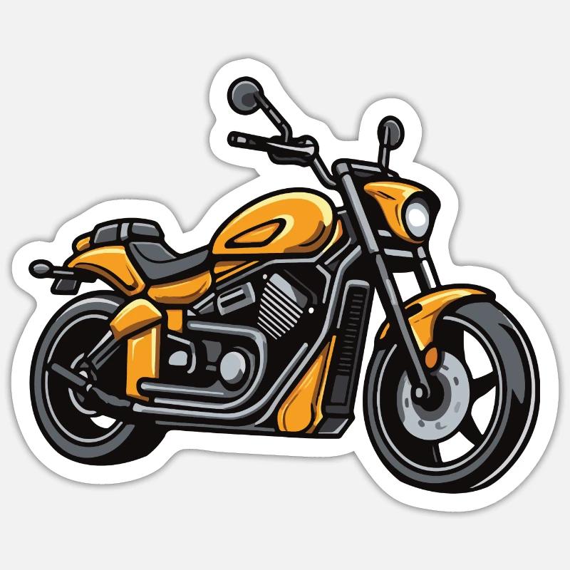 Motorcycle Biker - Sticker size S (10 x 10 cm) - white matte