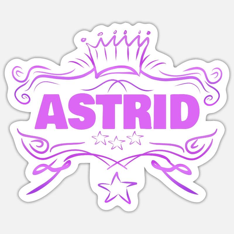 Astrid - Sticker Größe S (10 x 10 cm) - Mattweiß