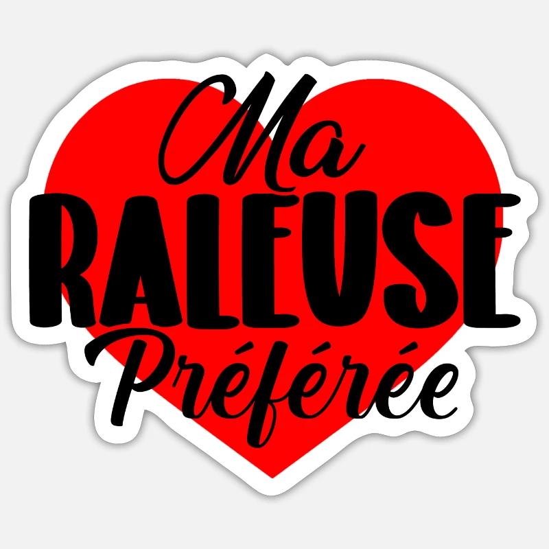 Ma raleuse préférée - Sticker taille S (10 x 10 cm) - blanc mat