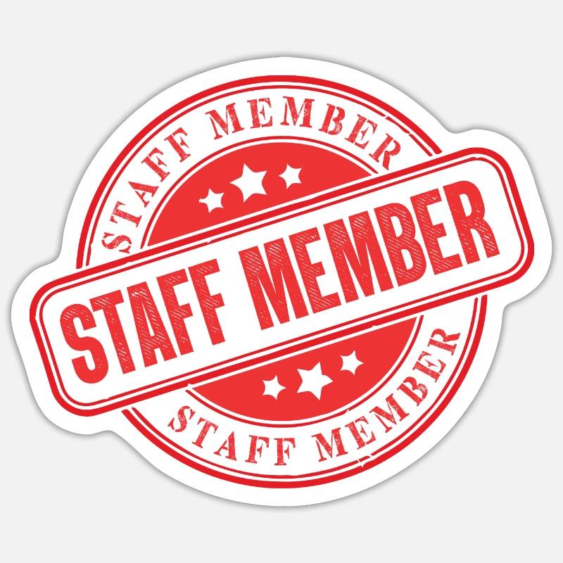 Staff Stamp - Sticker size S (10 x 10 cm) - white matte