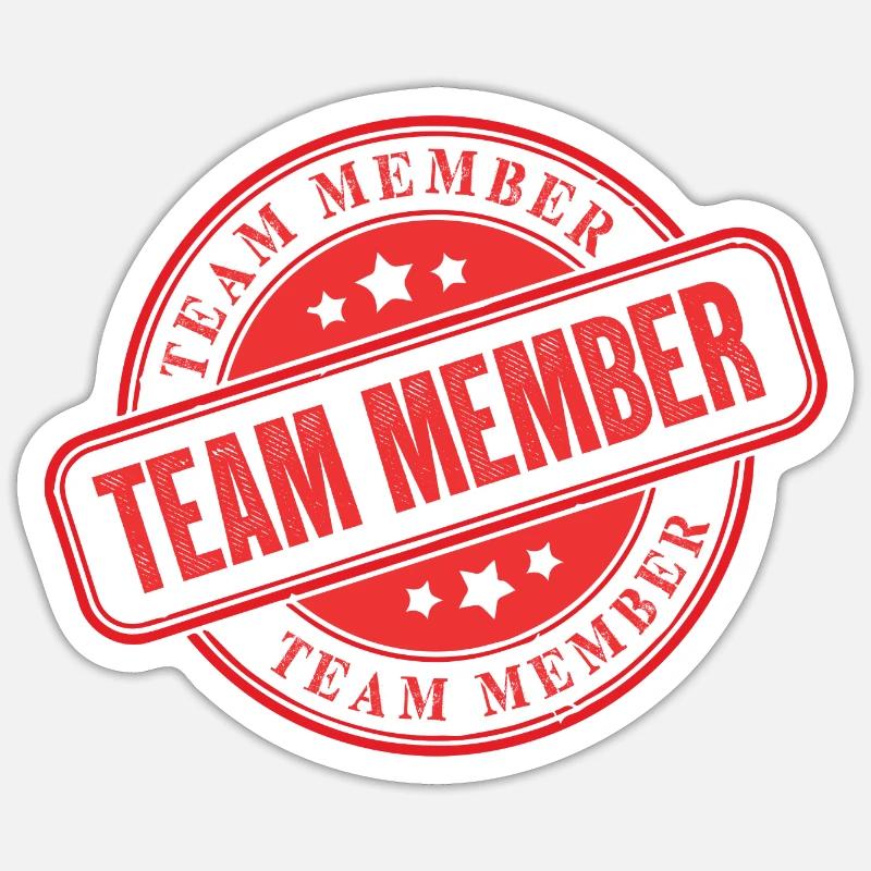 Team Stamp - Sticker size S (10 x 10 cm) - white matte