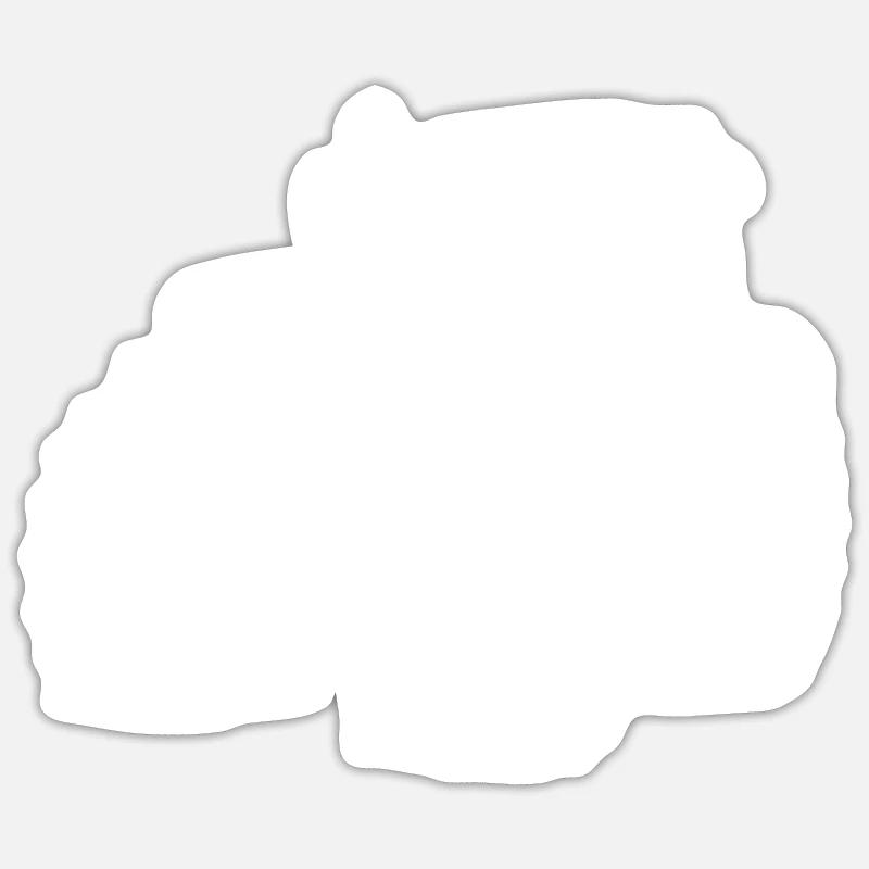 Traktor Symbol Farmer - Sticker Größe S (10 x 10 cm) - Mattweiß