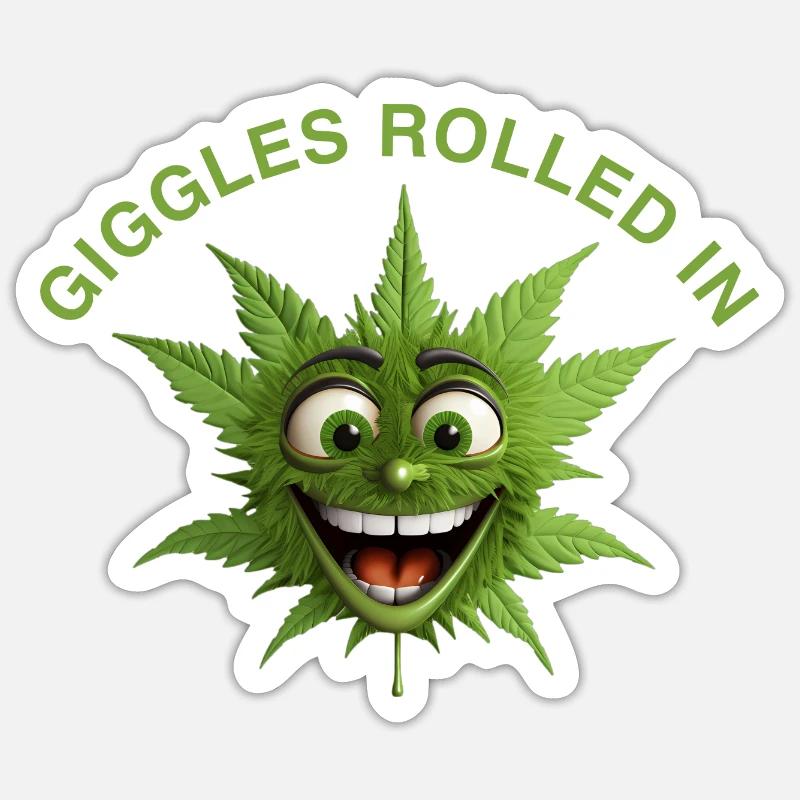 Giggles Roled in Sticker Größe S (10 x 10 cm)