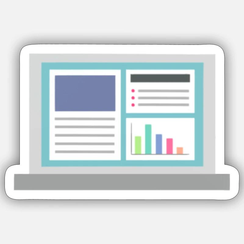 Laptop - Sticker size S (10 x 10 cm) - white matte