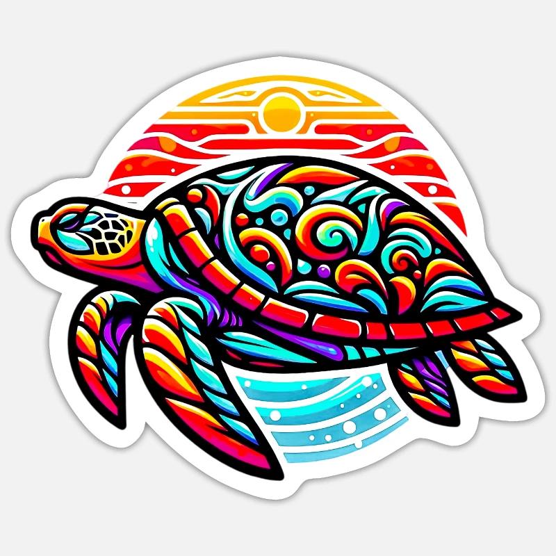 Turtle - Sticker size S (10 x 10 cm) - white matte