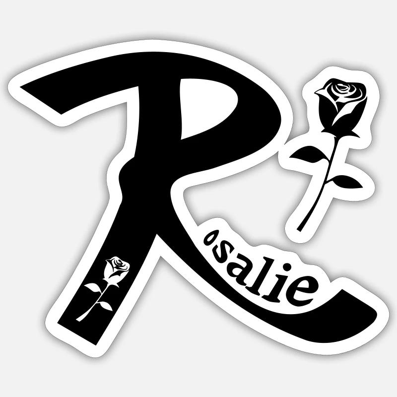 Rosalie - Sticker taille S (10 x 10 cm) - blanc mat
