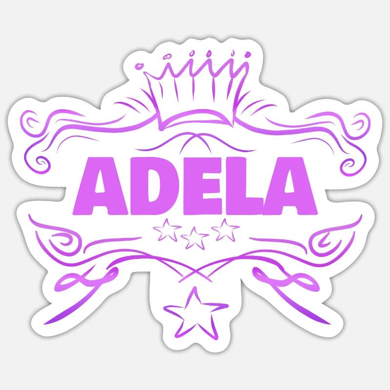 Adela bébé - Sticker taille S (10 x 10 cm) - blanc mat