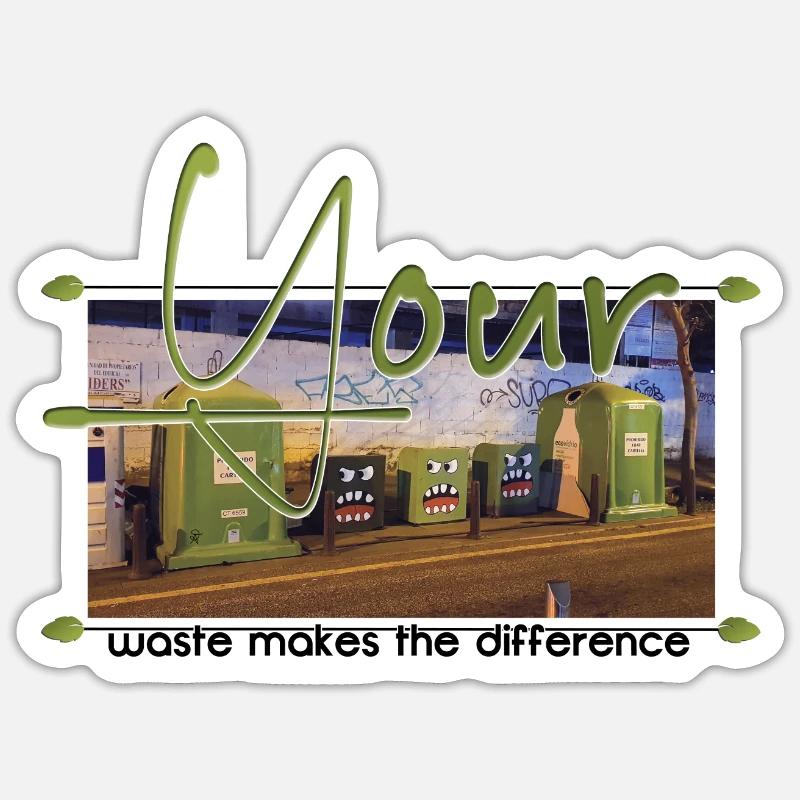Your Waste Makes The Difference Sticker Größe S (10 x 10 cm)